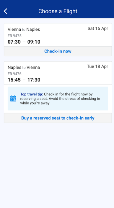 ryanair choose a flight